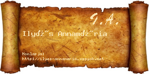 Ilyés Annamária névjegykártya