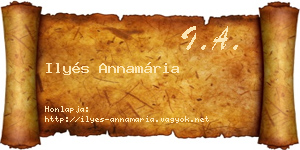 Ilyés Annamária névjegykártya